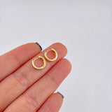 Candongas Carril 1.65g / 1/2 in Oro Amarillo 18K