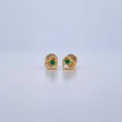 Topos Silueta Corazon 0.65gr / Circon Verde Oro Amarillo 18K &