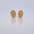 Stud Earrings Virgen Milagrosa 0.7gr / 18K Yellow Gold $