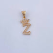 Pendant Letter Z Crown 1.65gr / 2.6cm / White Zircons 18K Yellow Gold &