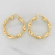 Hoop Earrings Amber 6.3 g / 1 1/2 in Yellow Gold 18K