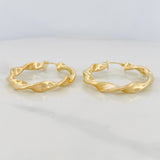 Hoop Earrings Amber 6.3 g / 1 1/2 in Yellow Gold 18K