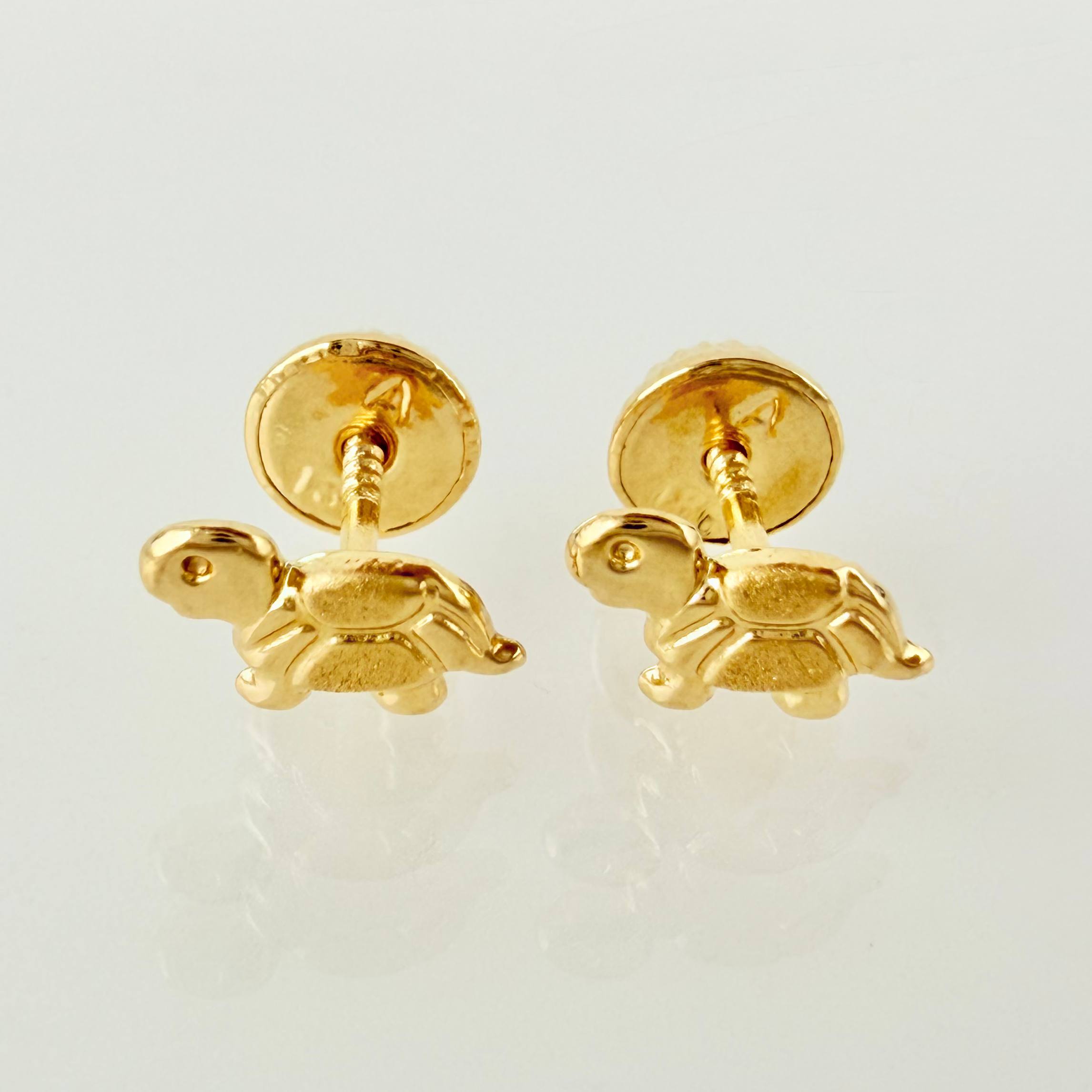 Topos Tortuga 0.5gr / 8mm Oro Amarillo 18K
