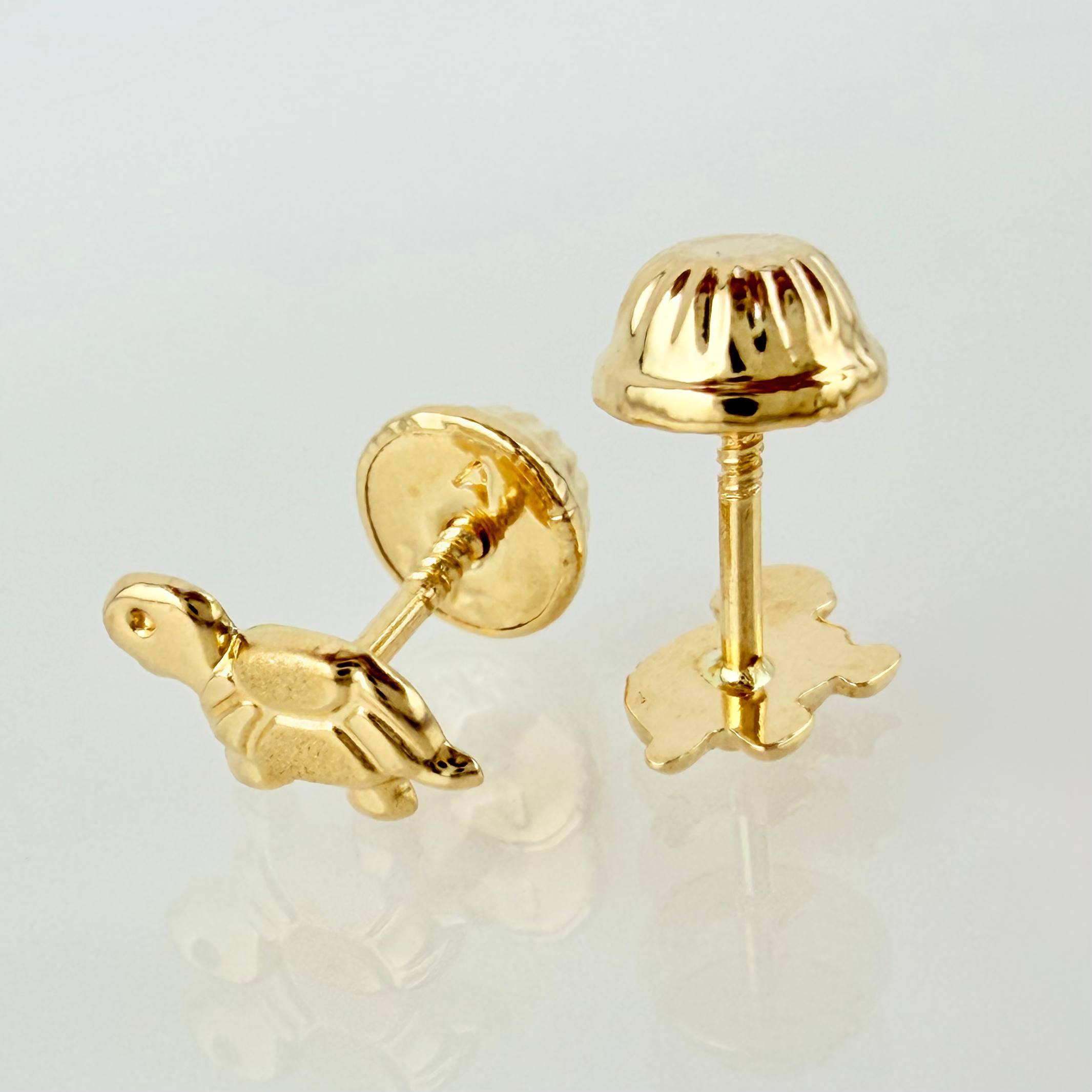 Topos Tortuga 0.55gr / 8mm Oro Amarillo 18K