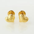 Topos Corazón Rayado 0.6gr / 6mm Oro Amarillo 18K