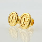 Topos Letra P 0.8gr / 9mm Oro Amarillo 18K