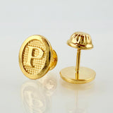 Topos Letra P 0.8gr / 9mm Oro Amarillo 18K