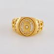Double Oval Cross Ring 9.35g / T9 3/4 Yellow Gold 18K