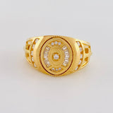 Double Oval Cross Ring 9.35g / T9 3/4 Yellow Gold 18K