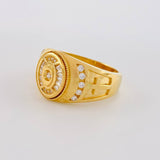 Double Oval Cross Ring 9.35g / T9 3/4 Yellow Gold 18K