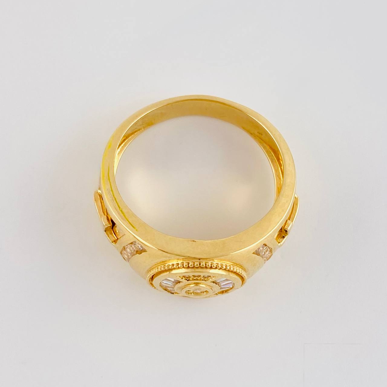 Double Oval Cross Ring 9.35g / T9 3/4 Yellow Gold 18K