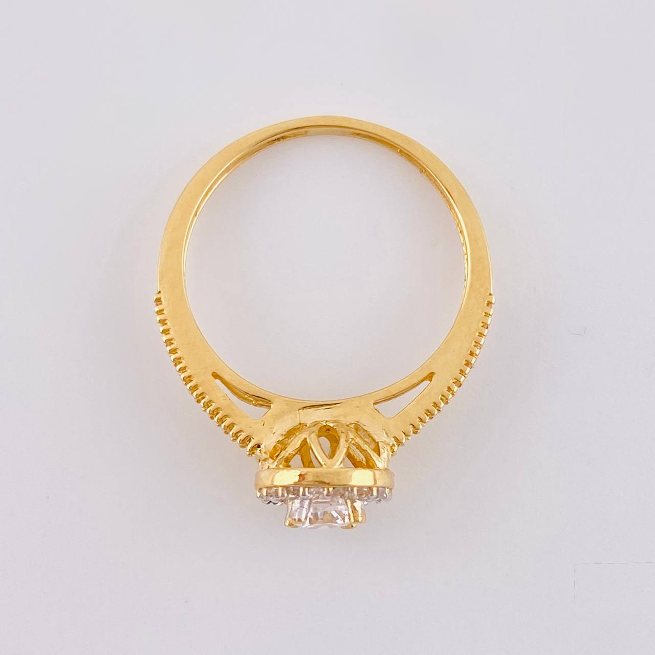 Anillo Solitario Canasta 2.4g / T5 1/2 Oro Amarillo 18K