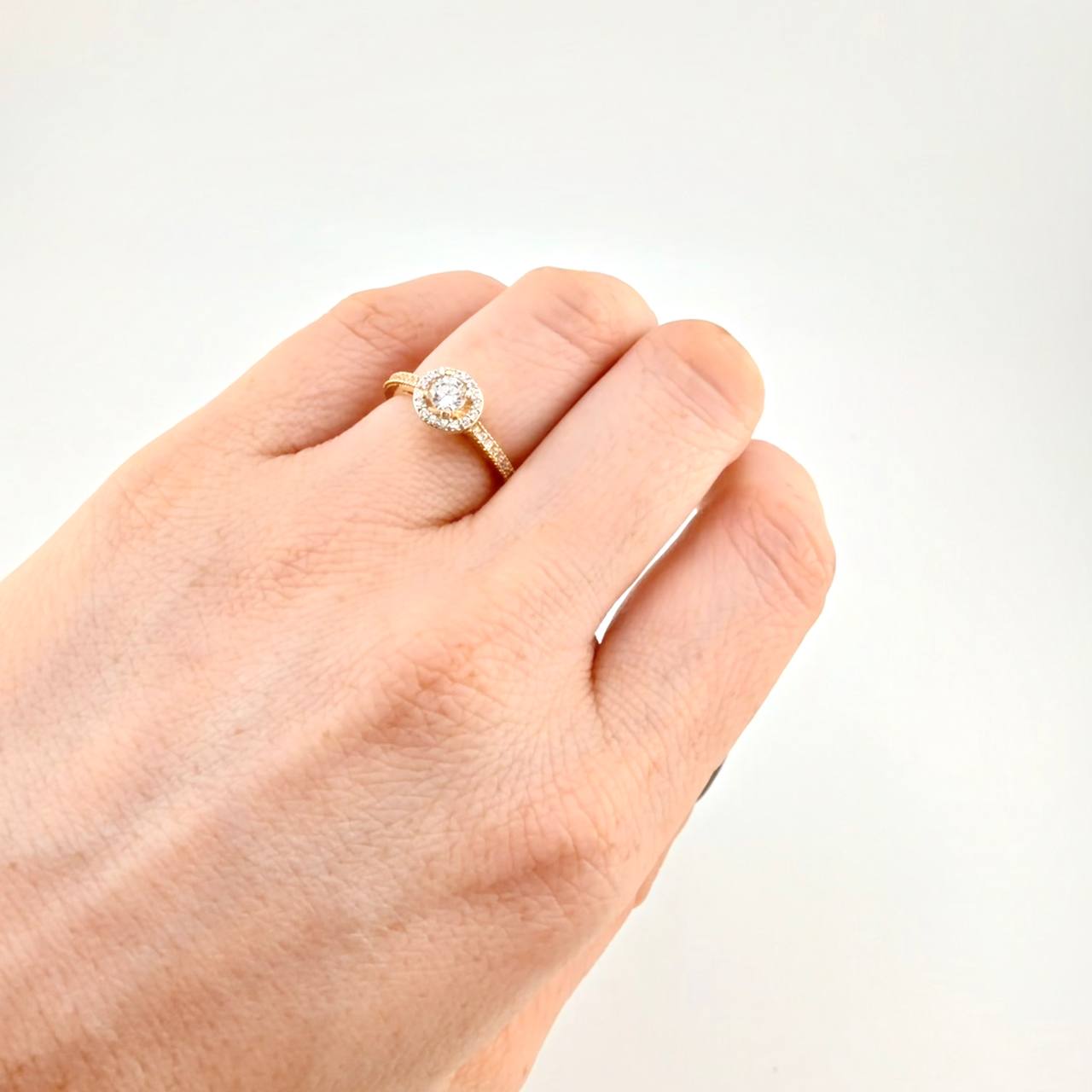 Anillo Solitario Canasta 2.4g / T5 1/2 Oro Amarillo 18K
