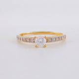 Solitaire Square Churumbela Ring 1.75g / T7 Yellow Gold 18K
