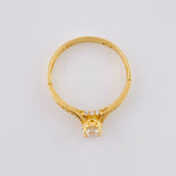 Anillo Solitario Corazones Puenteados 2g / T6 1/4 Oro Amarillo 18K