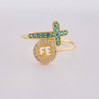 Anillo Circulo fe cruz 1.55g / T6 1/2 Oro Amarillo 18K