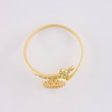 Anillo Circulo fe cruz 1.55g / T6 1/2 Oro Amarillo 18K