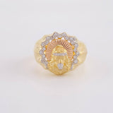 Anillo Rostro cristo 5.85g / T8 3/4 Tres Oros 18K