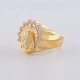 Anillo Rostro cristo 5.85g / T8 3/4 Tres Oros 18K