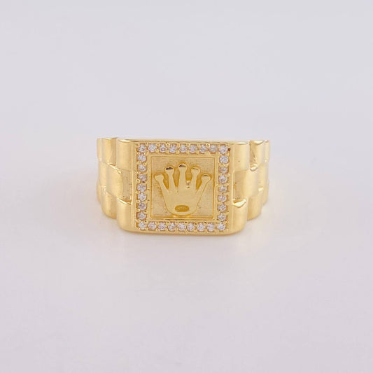 Square Band Ring Crown 7.55g / T10 3/4 Yellow Gold 18K