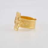 Anillo Cruz cristo 3.45g / T10 1/2 Oro Amarillo 18K