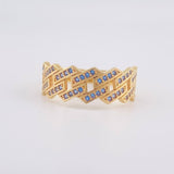 Square Cuban Ring 4.25g / Size 10 3/4 Yellow Gold 18K
