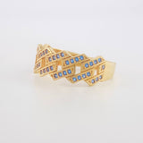 Square Cuban Ring 4.25g / Size 10 3/4 Yellow Gold 18K