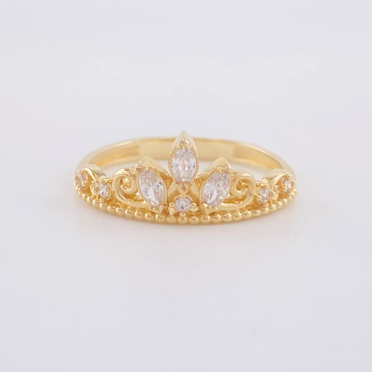 Anillo Tres lagrimas 2.4g / T7 1/2 Oro Amarillo 18K