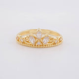 Anillo Tres lagrimas 2.4g / T7 1/2 Oro Amarillo 18K