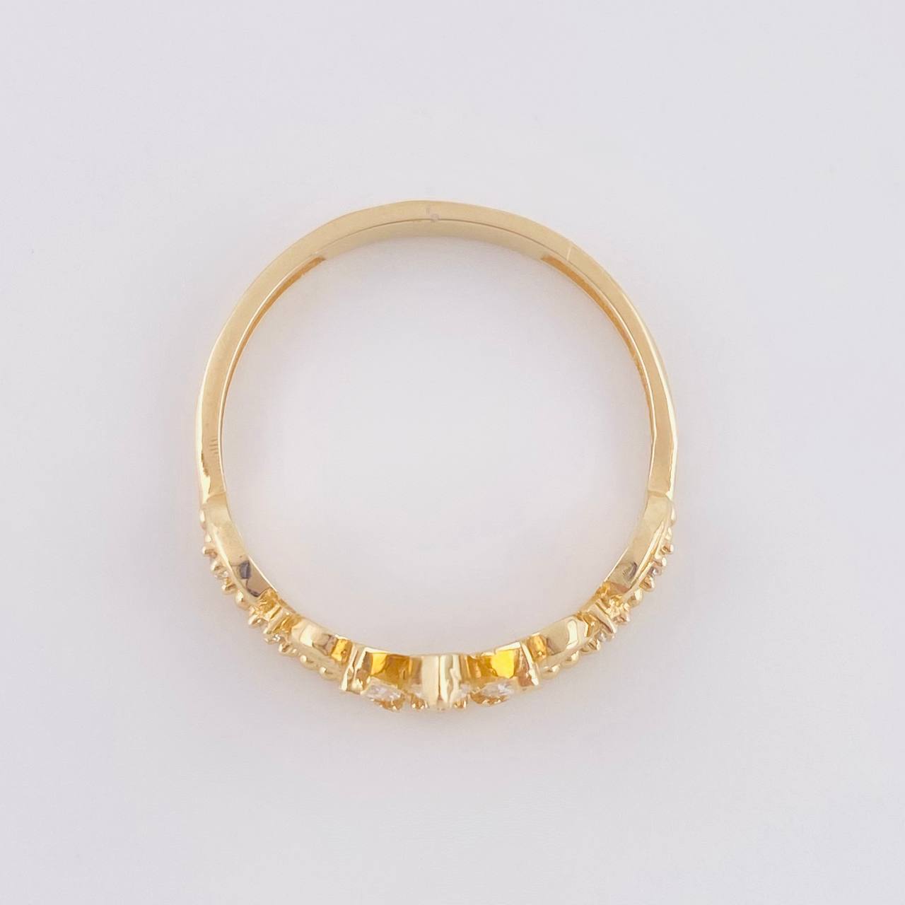 Anillo Tres lagrimas 2.4g / T7 1/2 Oro Amarillo 18K