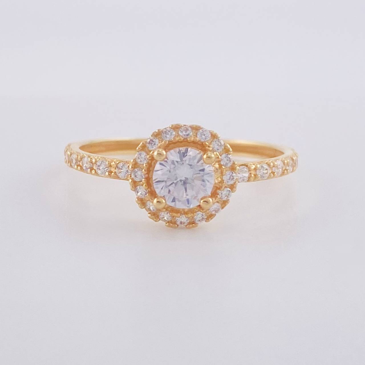 Circular Halo Ring 1.7g / T6 Yellow Gold 18K
