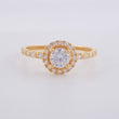 Circular Halo Ring 1.7g / T6 Yellow Gold 18K