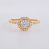 Circular Halo Ring 1.7g / T6 Yellow Gold 18K