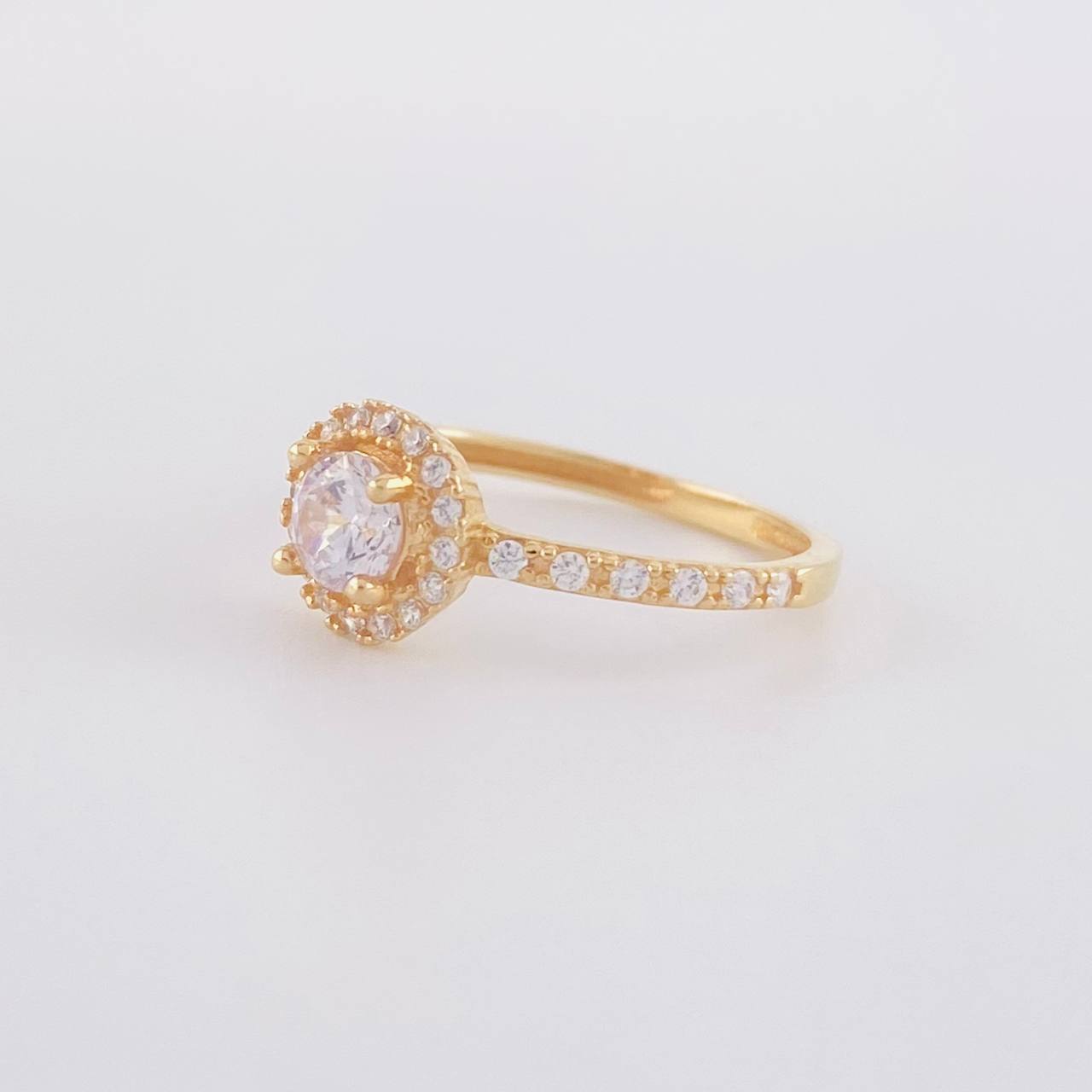 Circular Halo Ring 1.7g / T6 Yellow Gold 18K