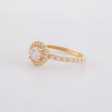 Circular Halo Ring 1.7g / T6 Yellow Gold 18K