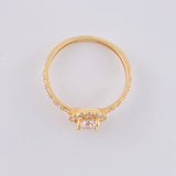 Circular Halo Ring 1.7g / T6 Yellow Gold 18K