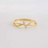 Intertwined Infinity Ring 1.25g / Size 6 1/2 Yellow Gold 18K