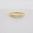 Basket Solitaire Ring Dense 1.75g / T7 1/2 Yellow Gold 18K