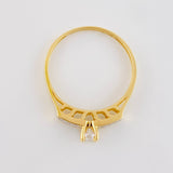 Basket Solitaire Ring Dense 1.75g / T7 1/2 Yellow Gold 18K