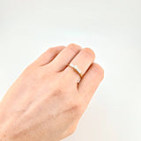 Basket Solitaire Ring Dense 1.75g / T7 1/2 Yellow Gold 18K