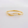 Anillo Lineas curved 1.25g / T7 1/4 Oro Amarillo 18K