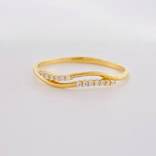 Anillo Lineas curved 1.25g / T7 1/4 Oro Amarillo 18K