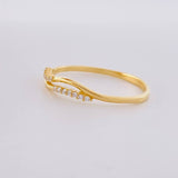 Anillo Lineas curved 1.25g / T7 1/4 Oro Amarillo 18K