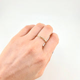 Anillo Lineas curved 1.25g / T7 1/4 Oro Amarillo 18K