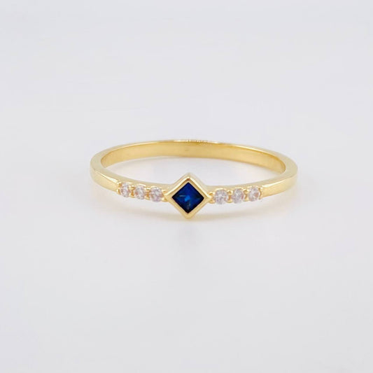 Anillo Rombo tupido 1.3g / T5 3/4 Oro Amarillo 18K