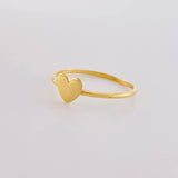 Anillo Corazon liso 0.95g / T6 Oro Amarillo 18K