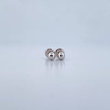Topos Bola 0.55gr / 4mm Lisa Oro Blanco 18K &