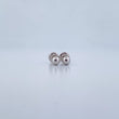 Stud Earrings Bead 0.5gr / 4mm Polished White Gold 18K &