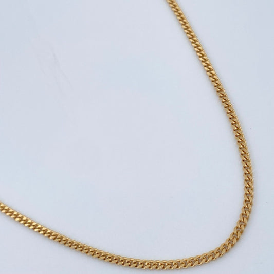 Cadena Cubana 6.9gr / 23 3/4 in / Oro Amarillo +1 18K +