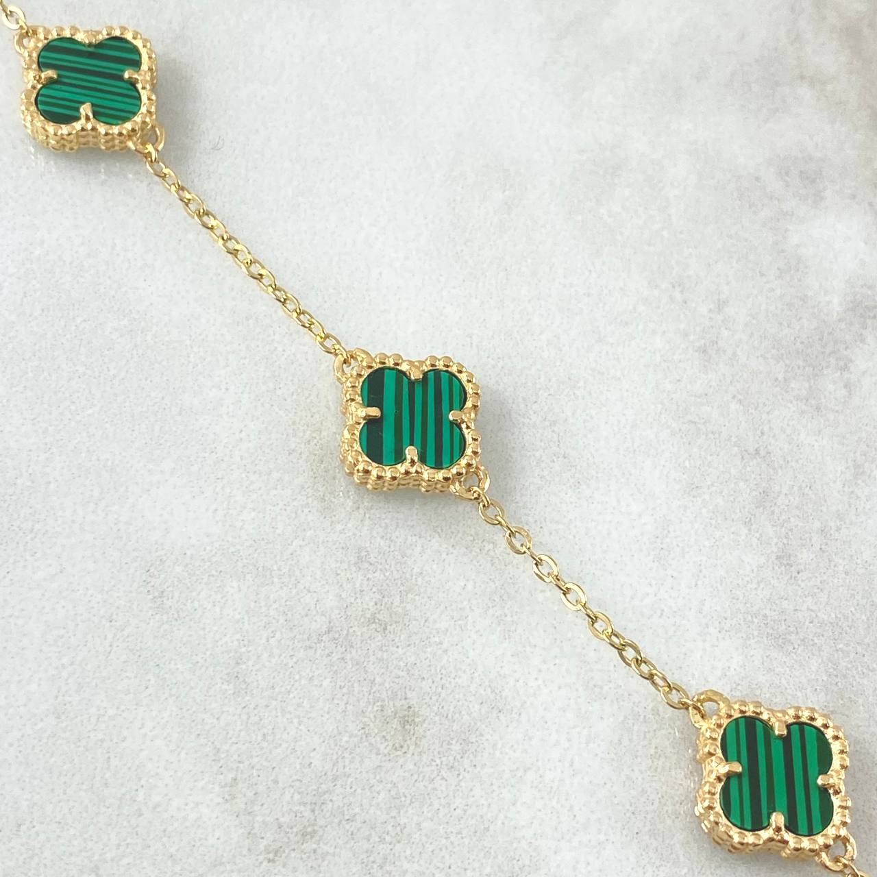 Bracelet Clover 4.35gr / 16cm-18cm / Special Pearl 18K Gold